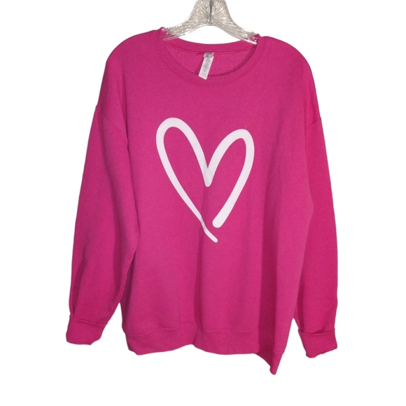 Jerzees Tops - Jerzees NuBlend Heart Sweatshirt Womens Large